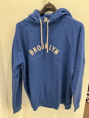 Ebbets Field Flannels Blue Brooklyn Appliqué Hoodie